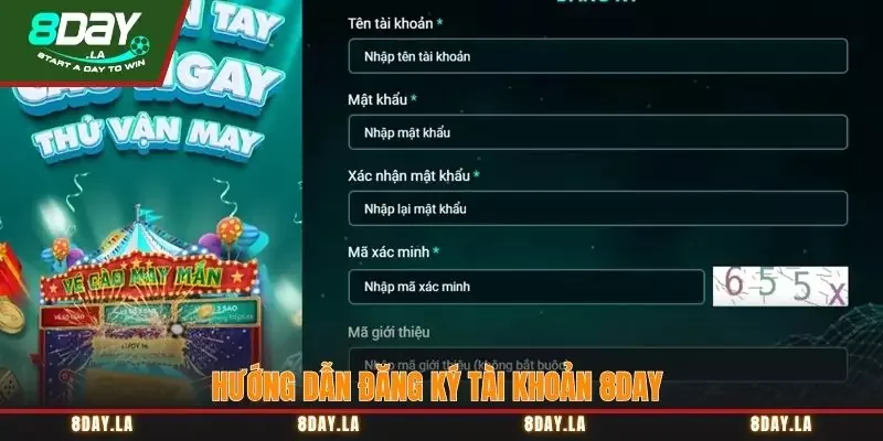Hướng dẫn đăng ký tài khoản 8Day nhanh chóng